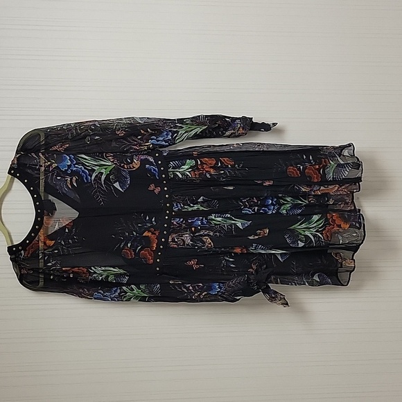 Maeve by Anthropologie women's sz 4 sheer black dress with black liner - Picture 3 of 5